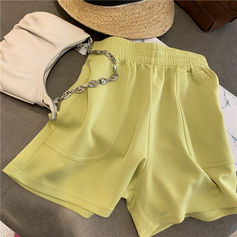Sports Shorts Female Summer Loose Straight Pants Female High Waist Was Thin Tide Ins Wild