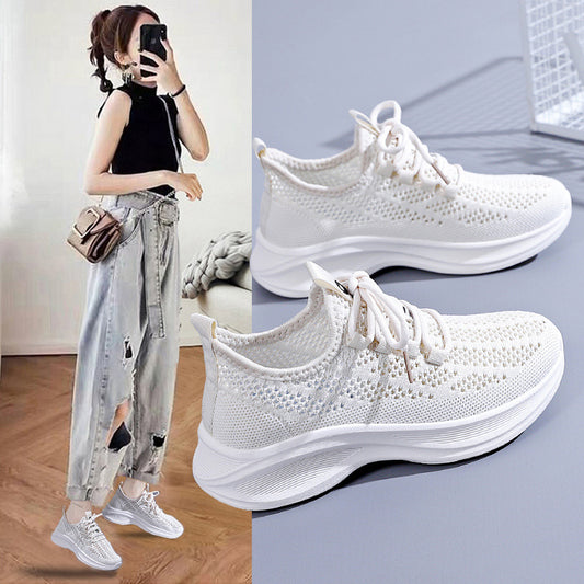 Womens Mesh Sneakers, Summer New Style, Korean-style Casual