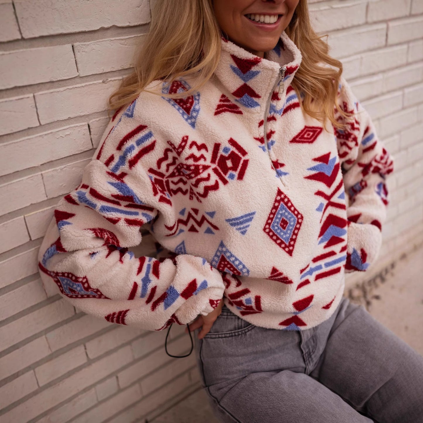 Brushed Hoody Fashion Printed Women's Double-sided Fluff