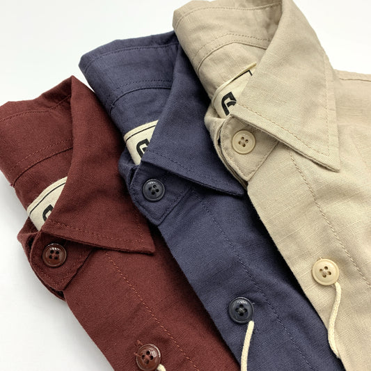 Cotton And Linen Shirt Men's Summer Linen Blend