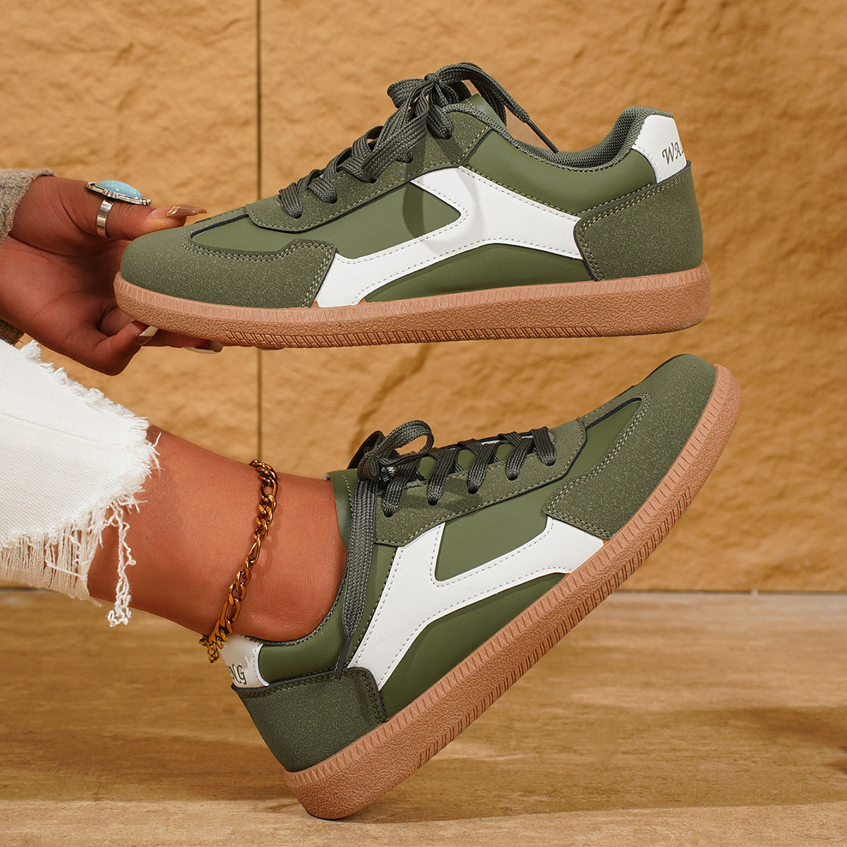 Spring And Autumn New All-match Moral Training Women's Lace-up Casual Shoes