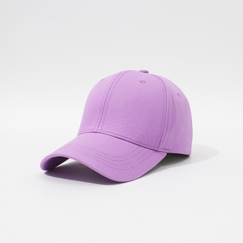 New Hard Top Solid Color Simple Fashion Household Baseball Hat