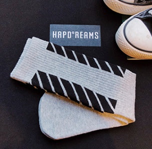 Popularlogo hip-hop long tube cotton socks