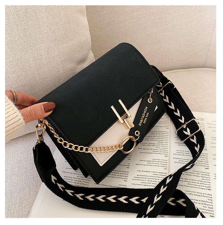 One shoulder messenger fashion frosted small square bag