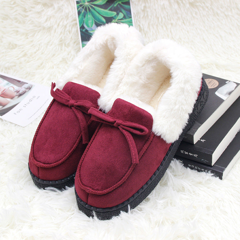 Winter Female Home Couple Indoor Push Slippers