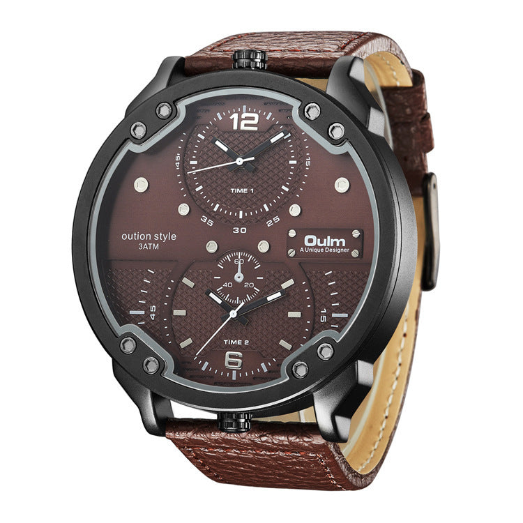 Large dial men's watch