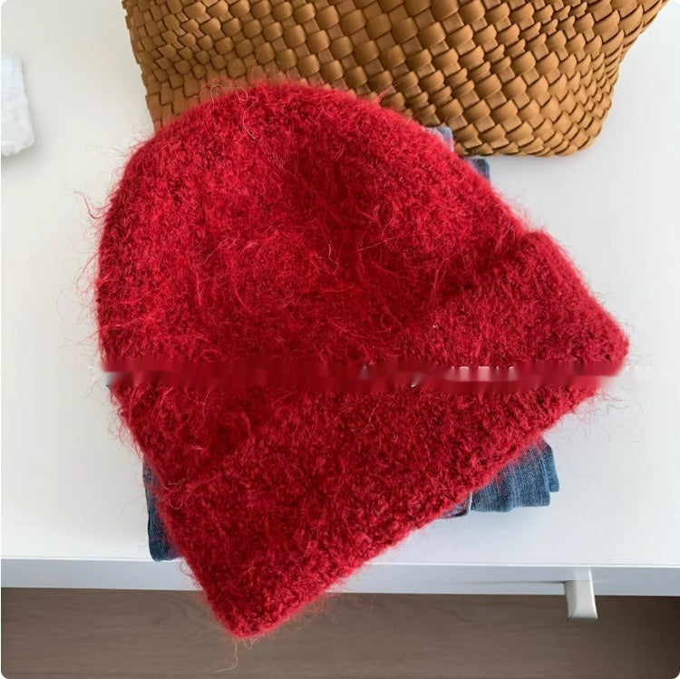 Alpaca Knit Woolen Hat Children Autumn And Winter Loose Large Version Retro Simple