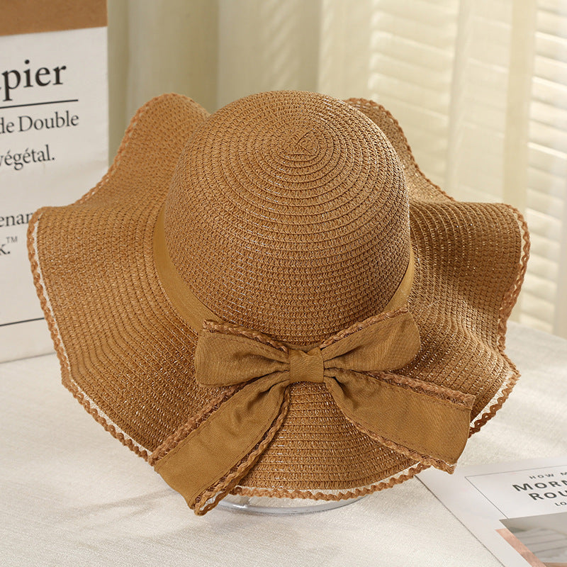 Korean Version Fashion Bowknot Big Brim Hat