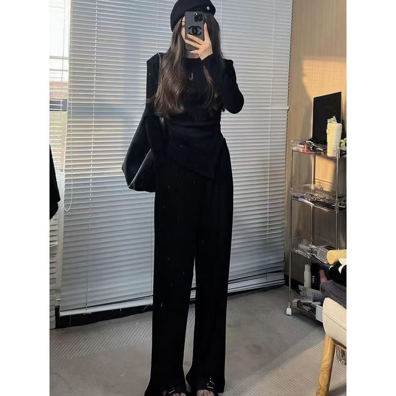 Solid Color Slim Fit Top All-matching Suit