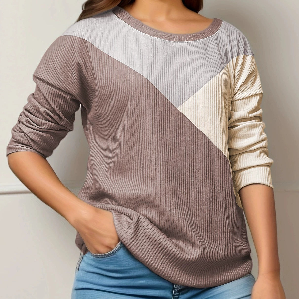 Women's Three-color Printed Loose Short-sleeved Casual T-shirt