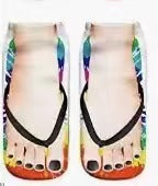 printed Flip-flop Toe Socks 3D-