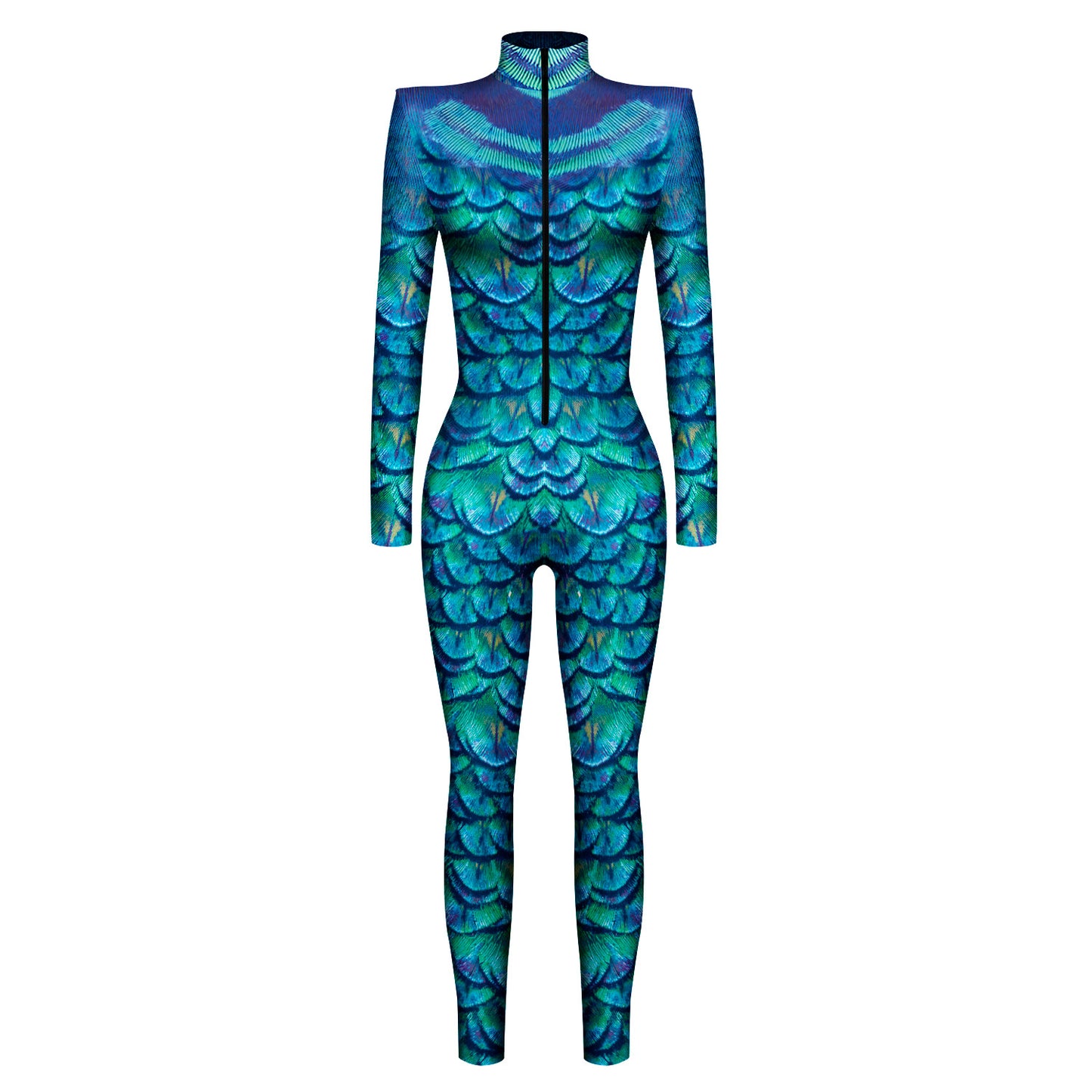 Slim Shoulder Pads Long Sleeve Cosplay Costume Jumpsuit