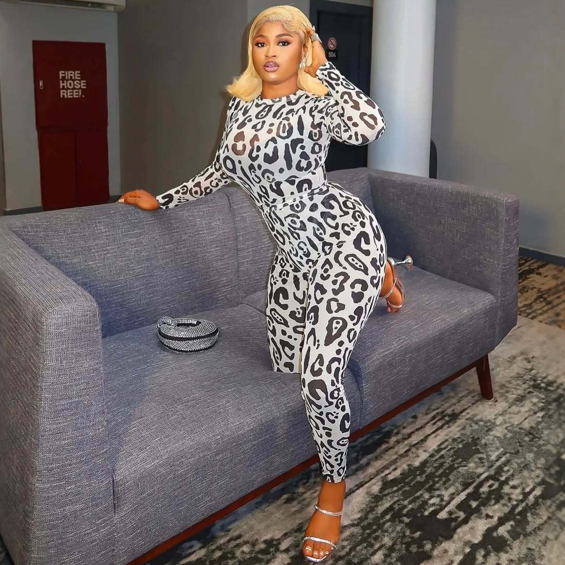 Fashionable Slim-fit Long-sleeve Top And Pants Set
