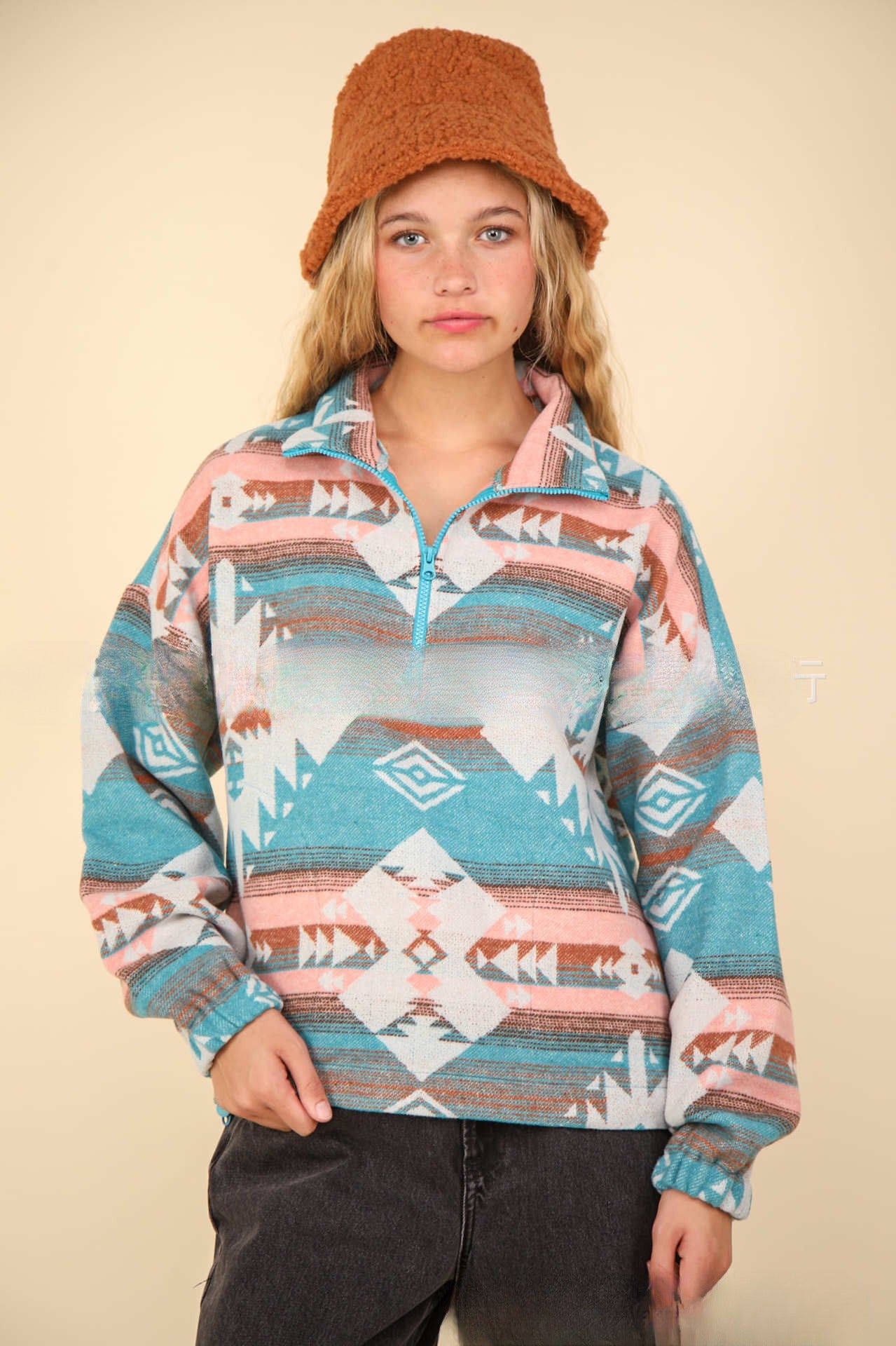 Retro Floral Casual Woolen Pullover Sweater