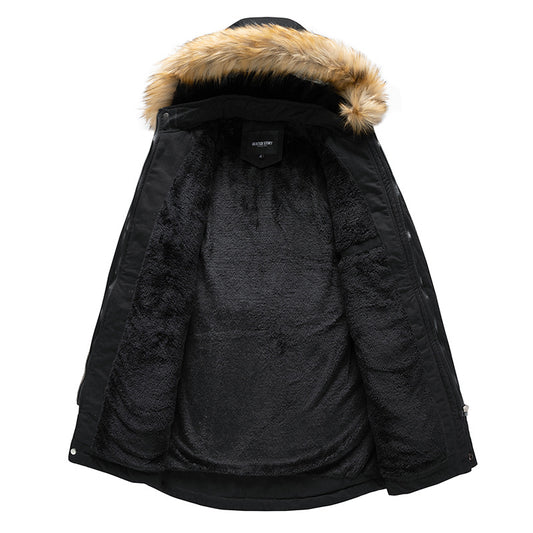 European And American Detachable Leisure Washed-out Men's Coat Winter Jacket