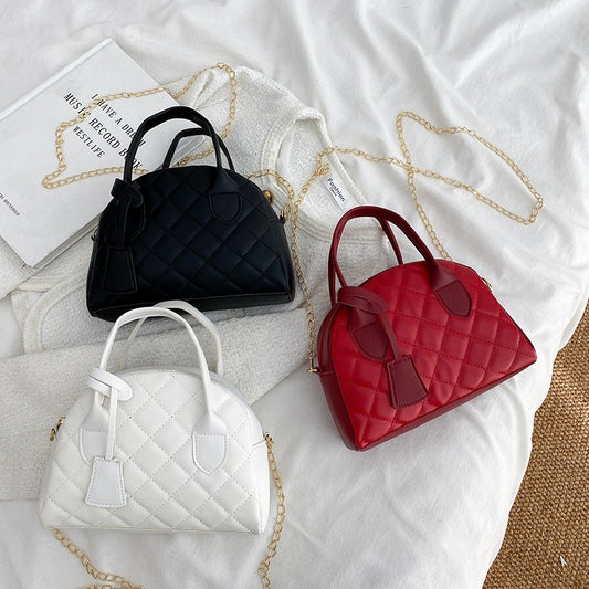 Broderet skal-taske Mini Diamond