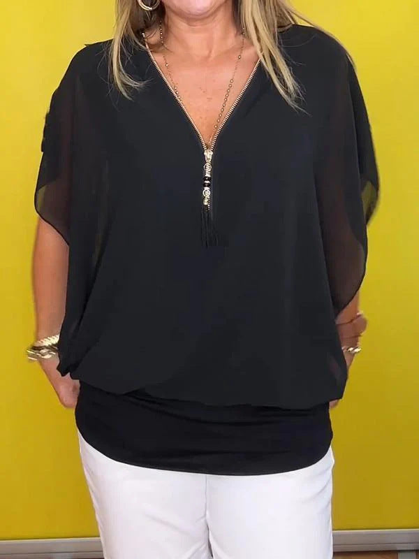 Commute Style Bat Sleeve Loose Casual Top