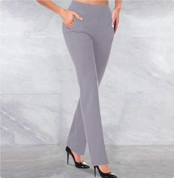 Women's Knitted Long And Micro Flared Side Pocket Pants