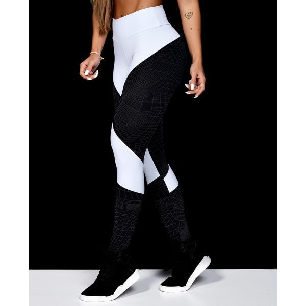 Geometric Lines Sexy Yoga Sweatpants Hip High Waist Leggings