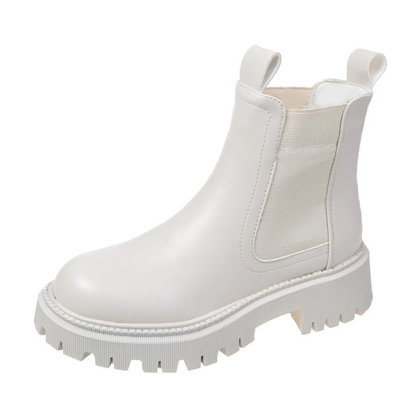 British-style High-heeled Martin Boots Girl