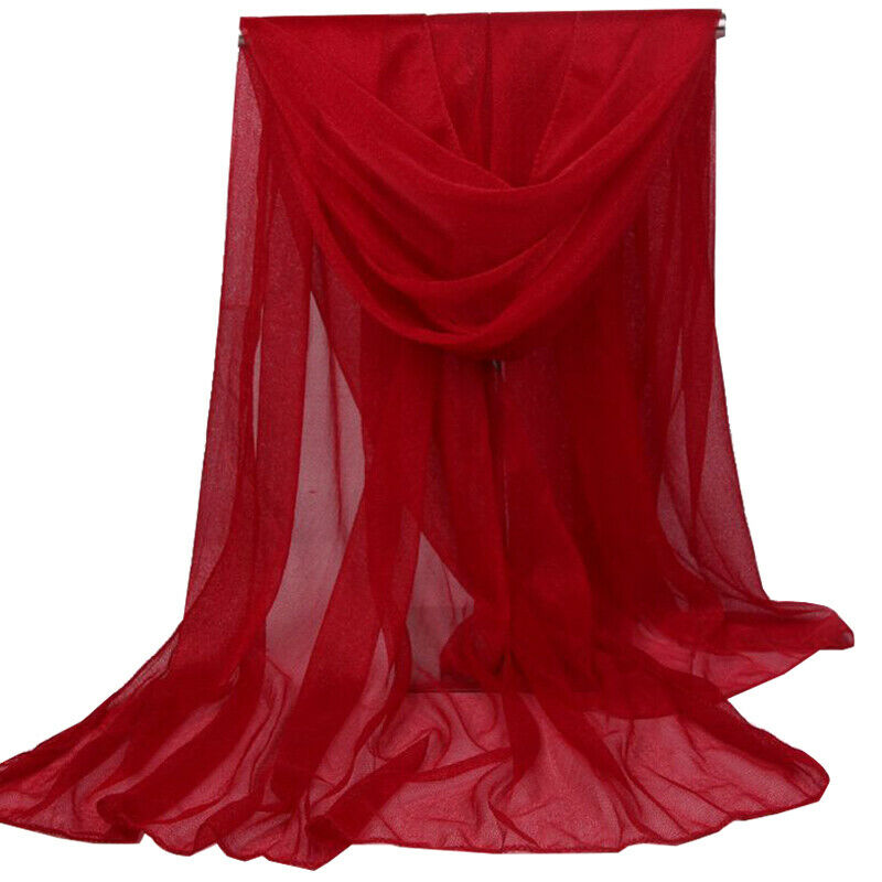 Scarf Women All-match Long Chiffon Shawl Sunscreen Sunshade Seaside Solid Color