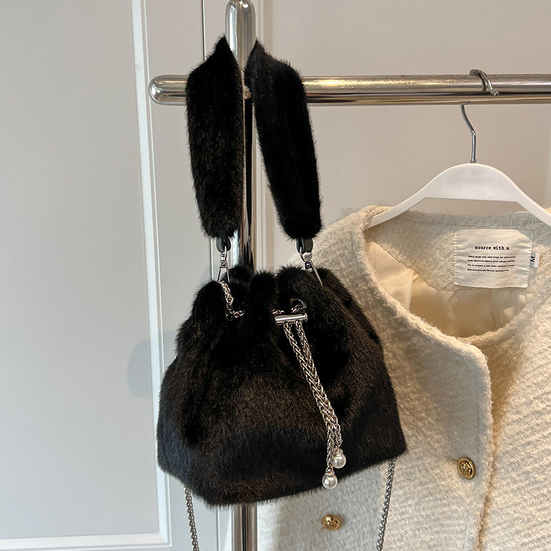 Plush Bucket Bag New Everything Chain Single Shoulder Crossbody Bag