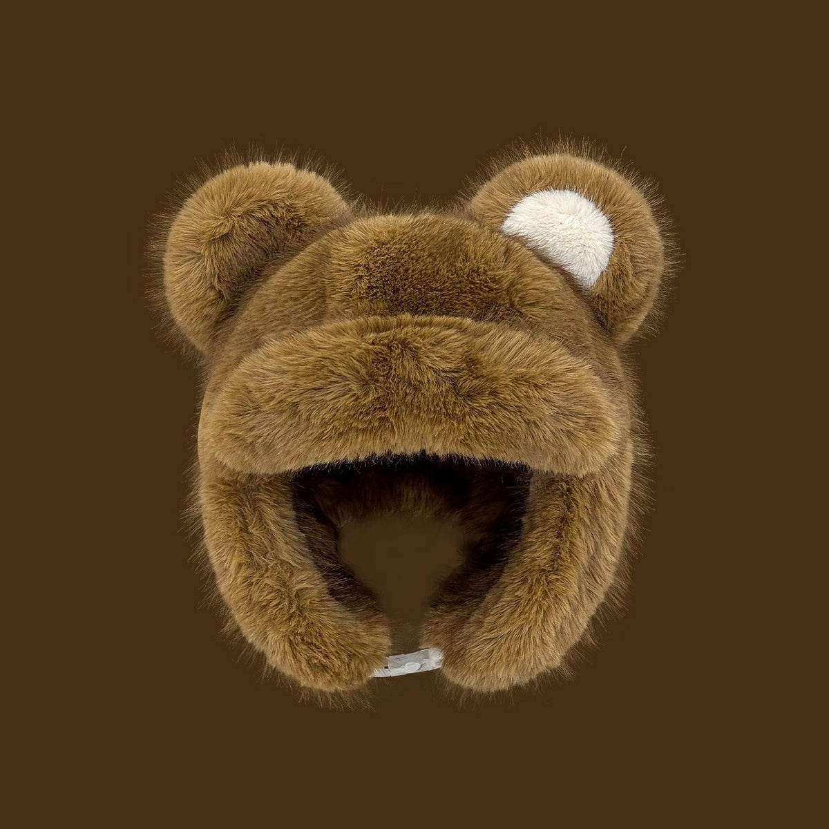 Cute Little Bear-ear Plush Lei Feng Cap For Women