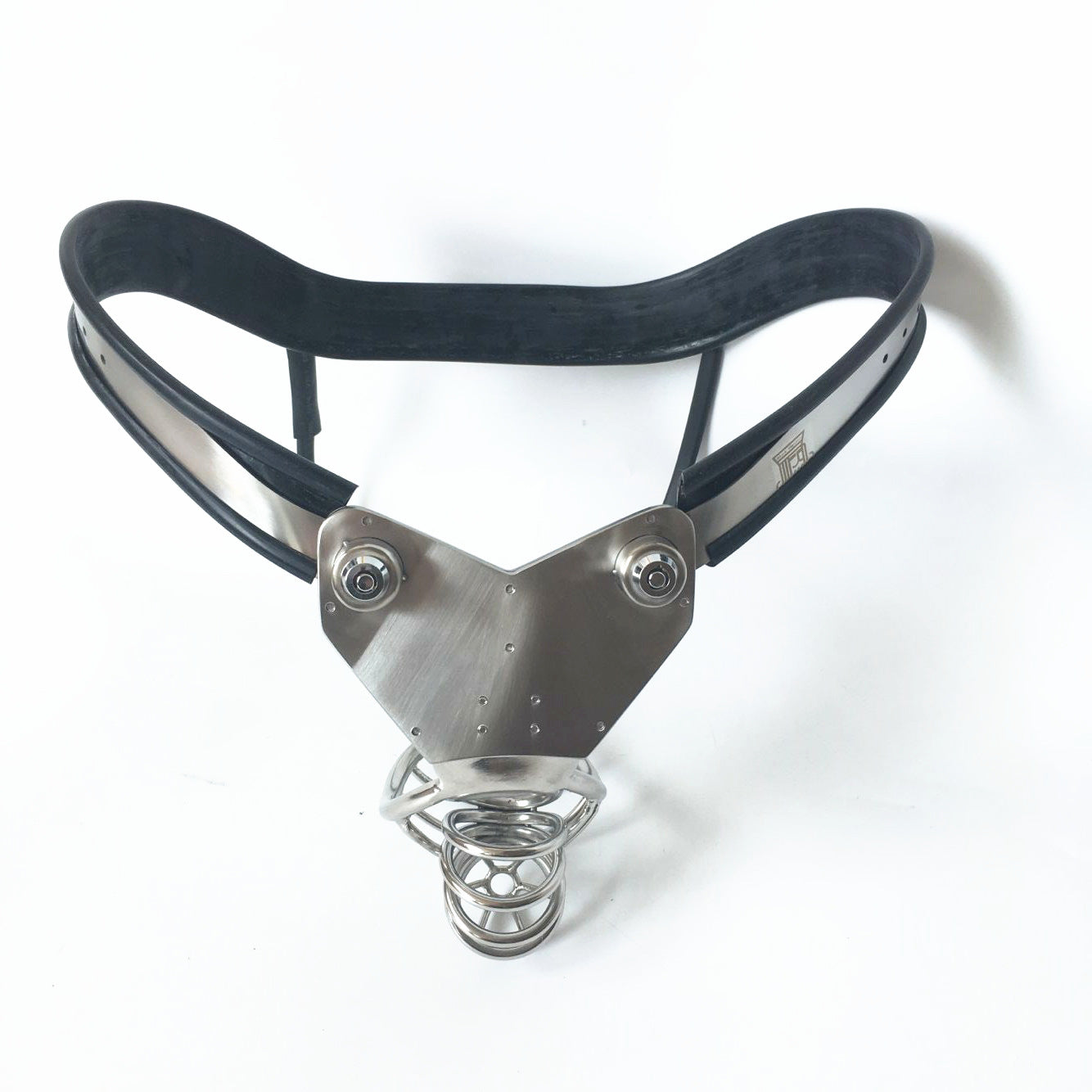 Hollow Cage Men's Stainless Steel Underwear Lock