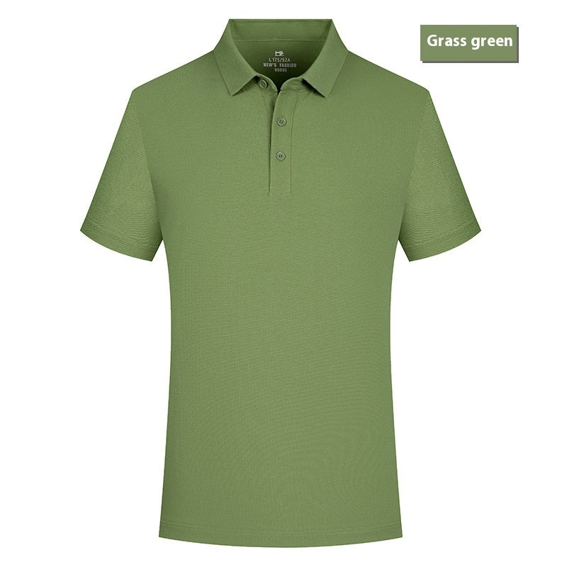 Summer Lapels Short Sleeve Overalls 5A Grade Antibacterial Xinjiang Cotton