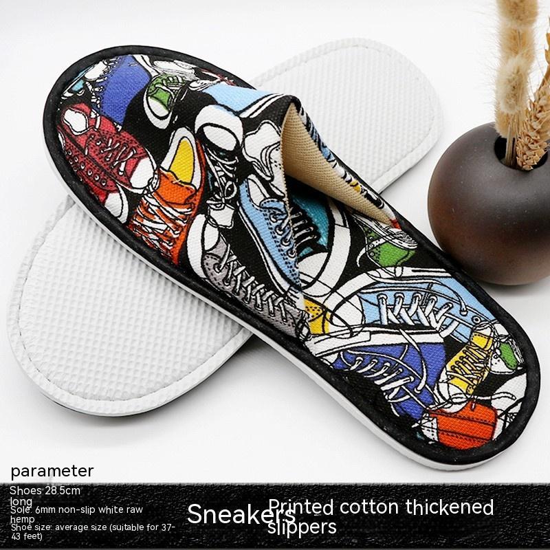 Disposable Slippers Cotton Print Toiletries