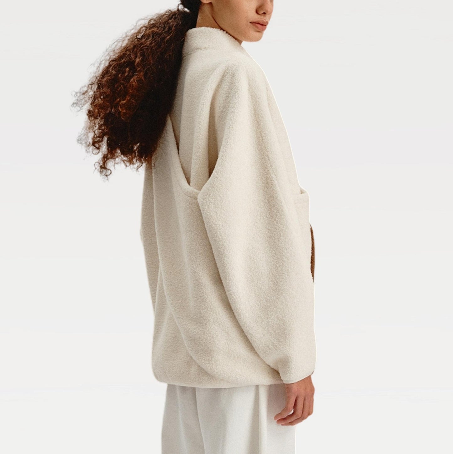 Womens Thickened Color-Block Casual Sweatshirt
