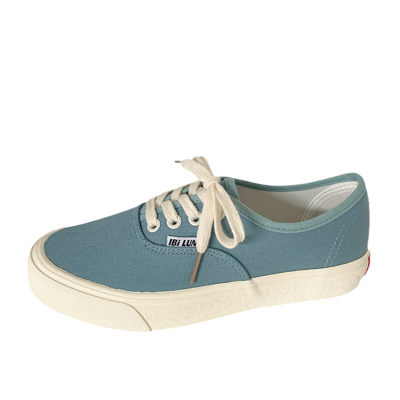 Flat-bottomed Retro Hong Kong-style Instagram-style Sneakers For Students