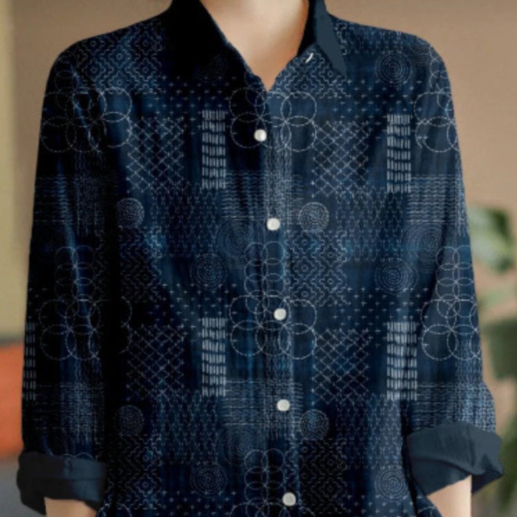 Women's Long Shirt Long Sleeves 3D Printed Pattern