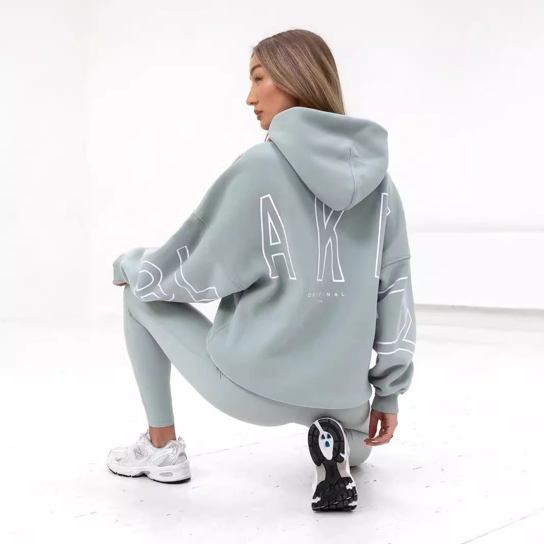 Tynd All-match Langærmet Løs Hættetrøje Hip-hop Pullover