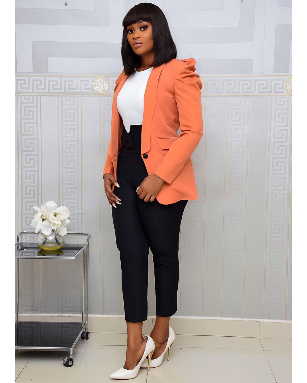Women's Autumn And Winter New Casual Style Pleated Solid Color Jacket