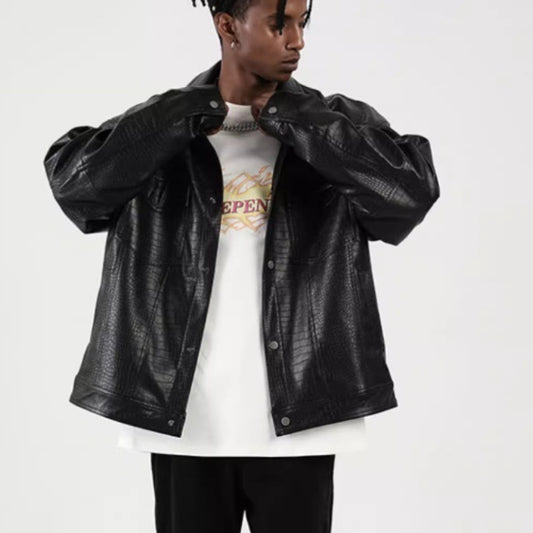 American Retro Biker's PU Leather Jacket For Men And Women