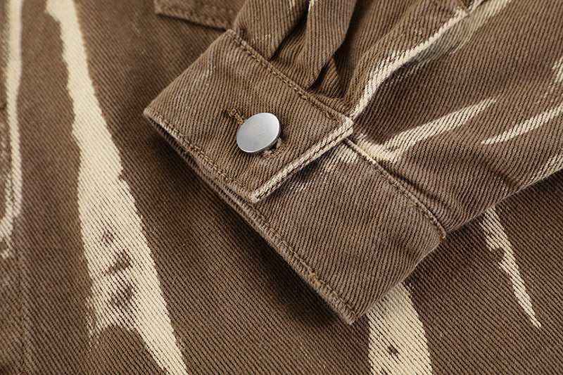 Men's Gradual Change Denim Jacket Coat