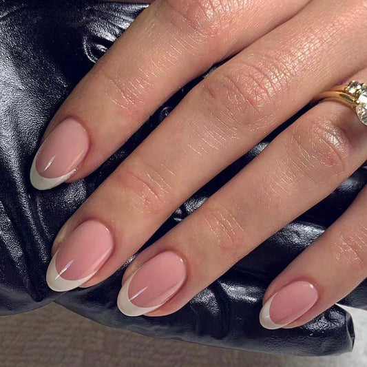 Classic French White Edge Patch Short Pointed Short Wear Nail Nail Tips