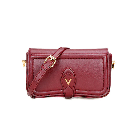 Women's New Texture Fashion Wide Shoulder Strap Solid Color Satchel