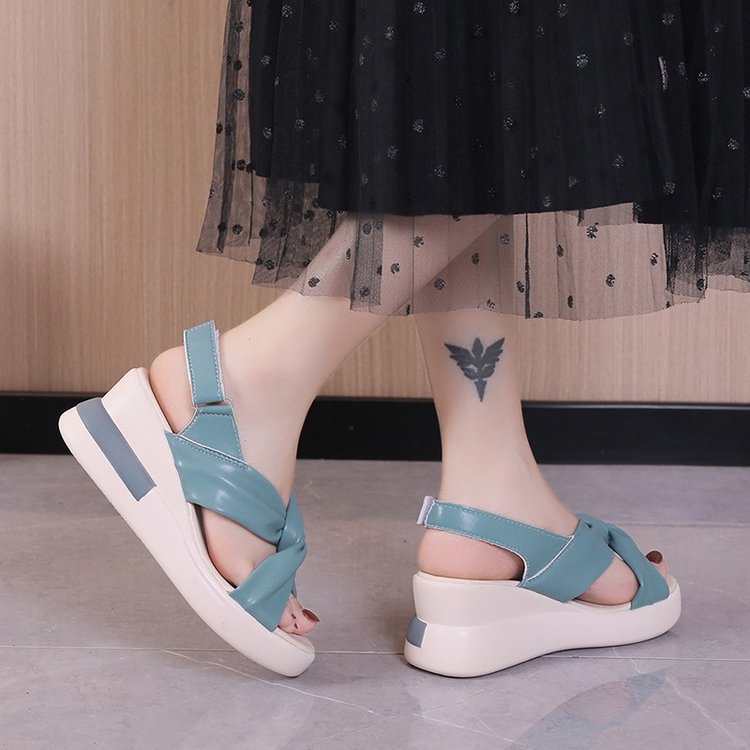 Women's Cross-strap Platform Casual Wedge Sandals