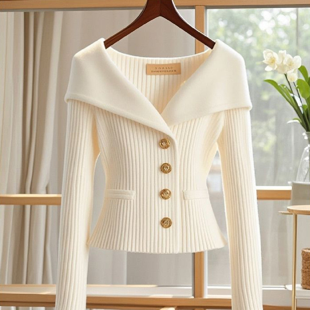 Elegant Knitted Casual Top For Women