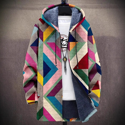 Fashionable Digital Printed Fleece Men's Jacket