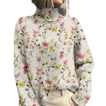 Dameuldtrøje Mode Personlighed Rullekrave Sweater