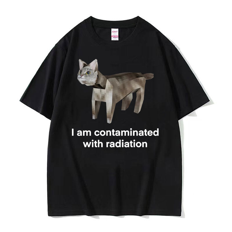 Funny Printed T-shirt Men And Women Fashion Round Neck Loose Short Sleeves