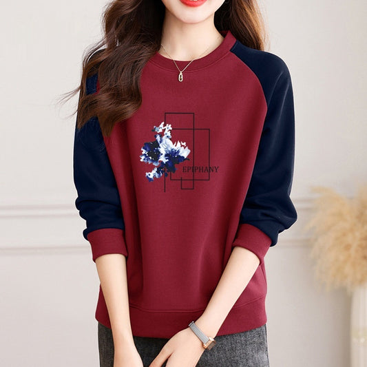 Womens Crew-neck Sweatshirt With Raglan Sleeves Niche