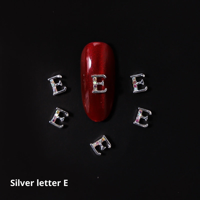 Nail Crystal LZ Personality 26 Letters Alloy Ornament