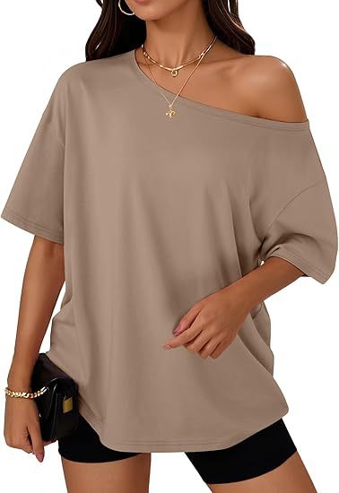 Women's T-shirt Casual Fashion Diagonal Collar Top