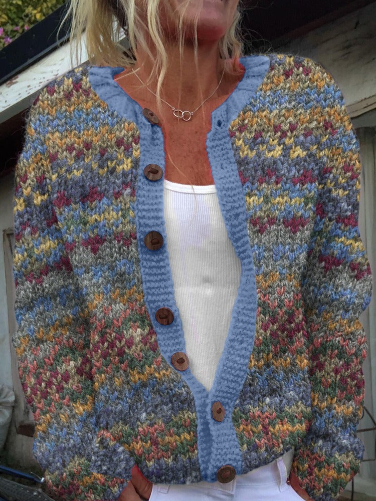 Women's Simple All-match 3D Digital Pattern Printed Sweater