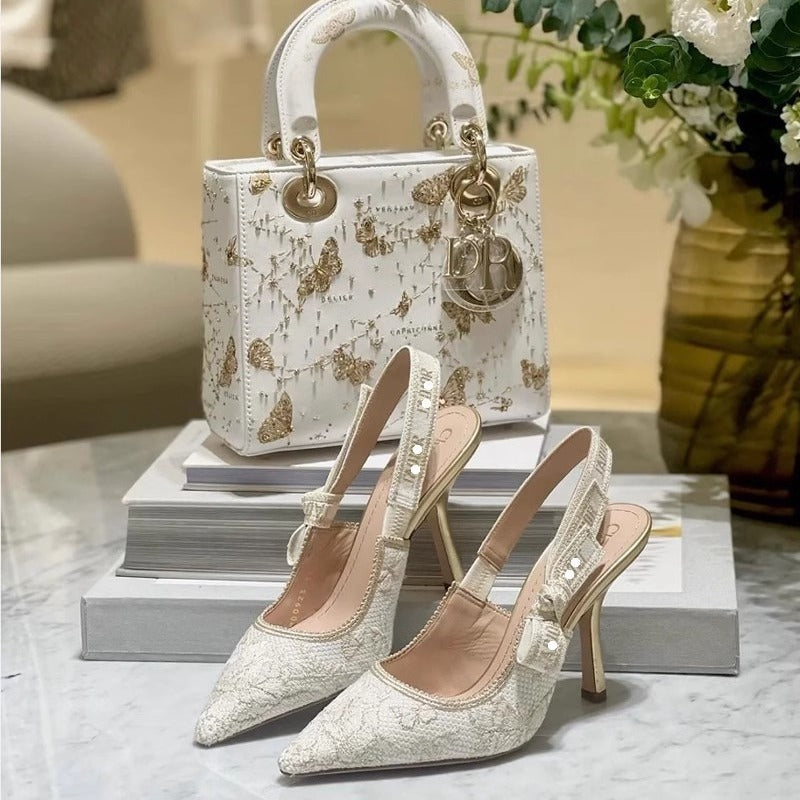 Womens Sandals With A Single Strap And Bow