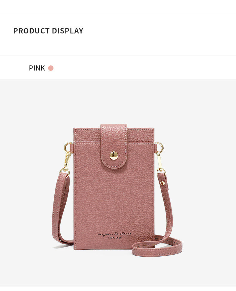 Mini niche koreansk stil tynd skuldertaske til kvinder med plads til telefon